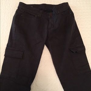 Ann Taylor Dark Gray Skinny Cargo Pants